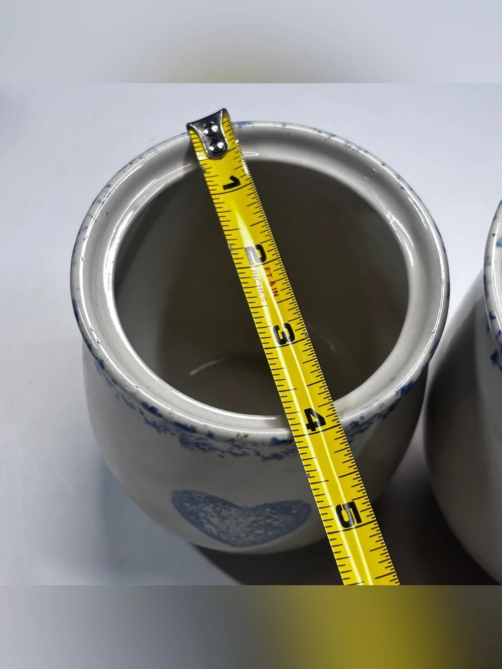 3 VTG Tienshan Folk Craft Cottage Sponge Ware Ceramic Jars Canisters Country